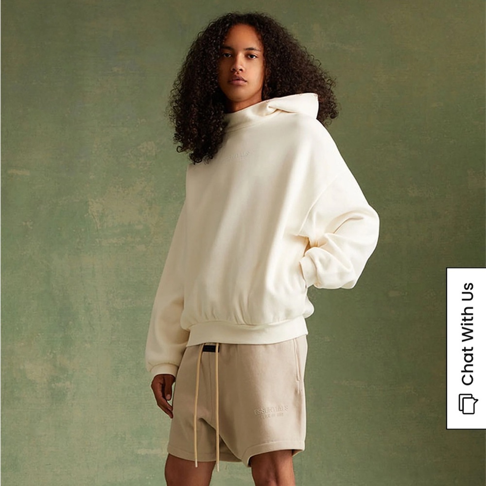 Fear of God ESSENTIALS men’s Cloud Dancer large Hoodie - Picture 12 of 13